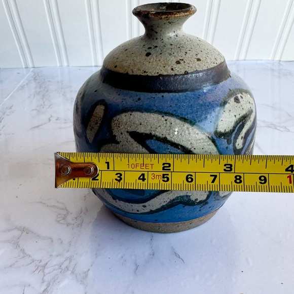 Boise Idaho Clay Sweetgrass (?) 1983 Signed Studio Pottery Weedpot Vase - Picture 10 of 11